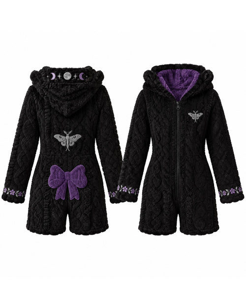 The Moonmoth Romper, back and front